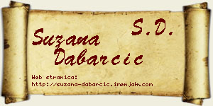Suzana Dabarčić vizit kartica